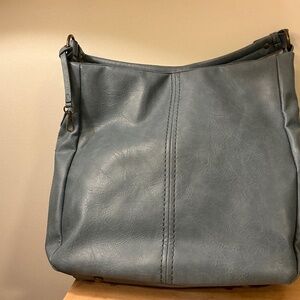 Liz Soto Vegan Leather blue shoulder bag
